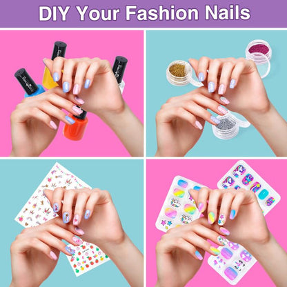 Tacobear children's nail painting set with dryer and accessories, for children 5+