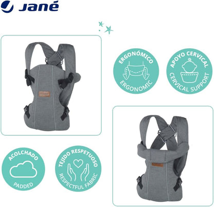 Jané Dual ergonomic baby carrier, 3 carrying positions, gray (3.5–15 kg)