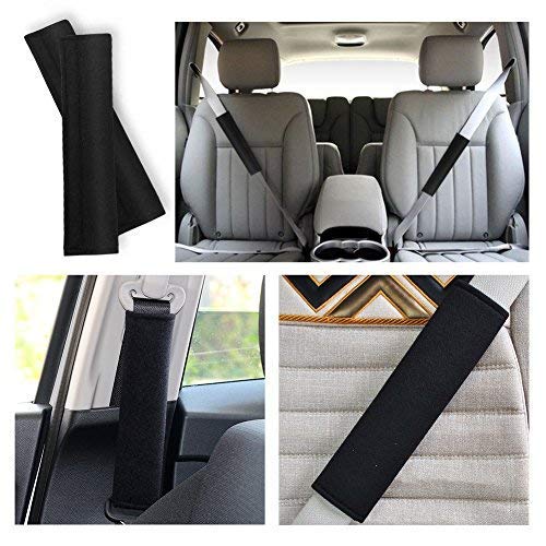URAQT seat belt padding cushions, 2 pcs, black