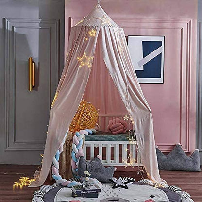 Baldachin for children's bed, 240 cm, cotton, pink