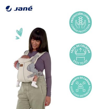 Jané Dual ergonomic baby carrier, 3 carrying positions, gray (3.5–15 kg)