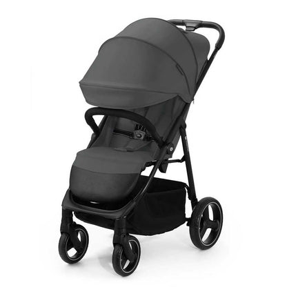 Kinderkraft TRIG 3 kerge jalutuskäru sünnist kuni 25 kg, ühe käega kokkupandav, hall