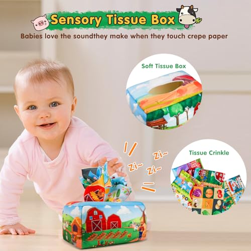 Plunack Montessori 3-in-1 learning and motor skills toy for babies, farm set with tractor