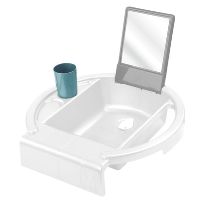 Rotho Babydesign Kiddy Wash laste valamu vanniserva külge, valge/hall