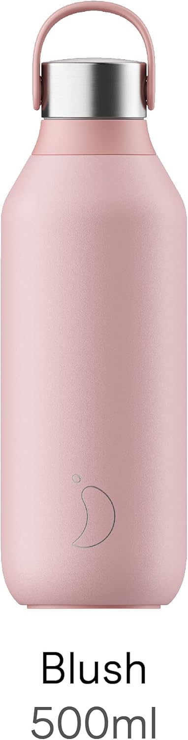 Chilly’s Series 2 thermos bottle, stainless steel, Whale Blue, 500 ml