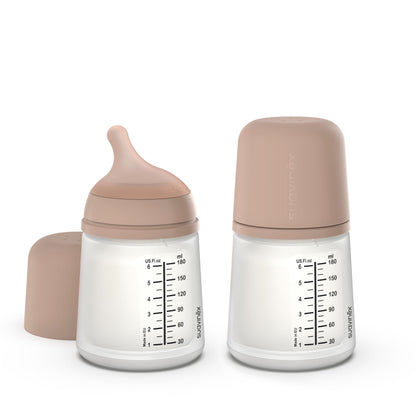 Suavinex Zero Zero anti-colic baby bottle (1 pc), 180 ml, A-flow, for mixed feeding