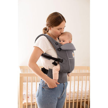 Ergobaby Adapt baby carrier for newborns, 3 carrying positions, SoftFlex Mesh, Graphite Grey