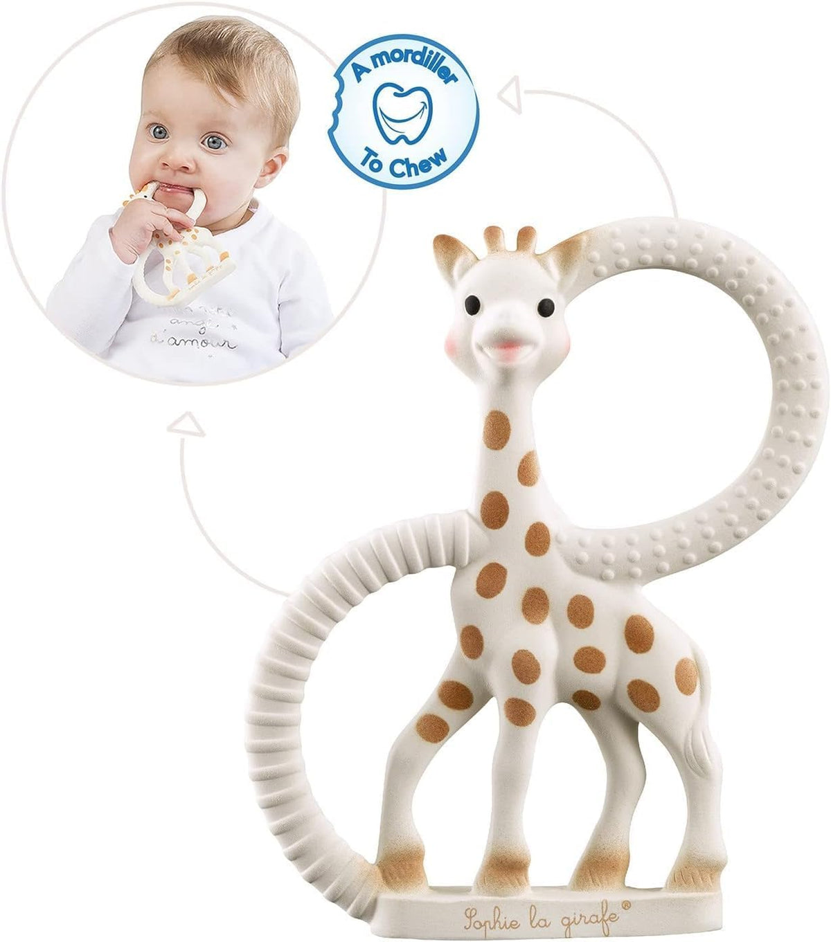 Sophie la Girafe närimisrõngas, 100% looduslikust kummist