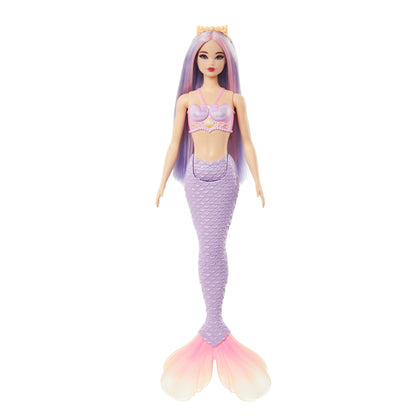 Barbie merineitsiga nukk lavendlililla saba ja roosakas-lilla juuksevärviga
