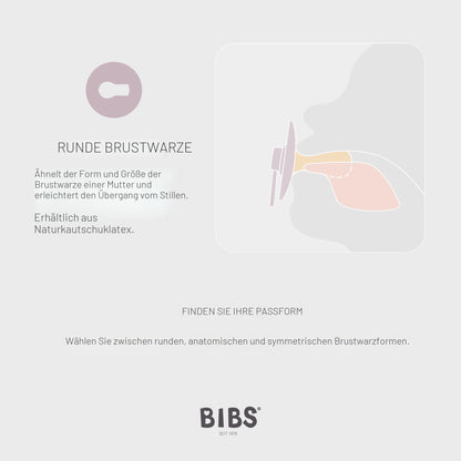 BIBS Colour lateksist lutt suurus 1 (0+ kuud), kreemjas/helesinine (Vanilla/Cornflower), 2 tk
