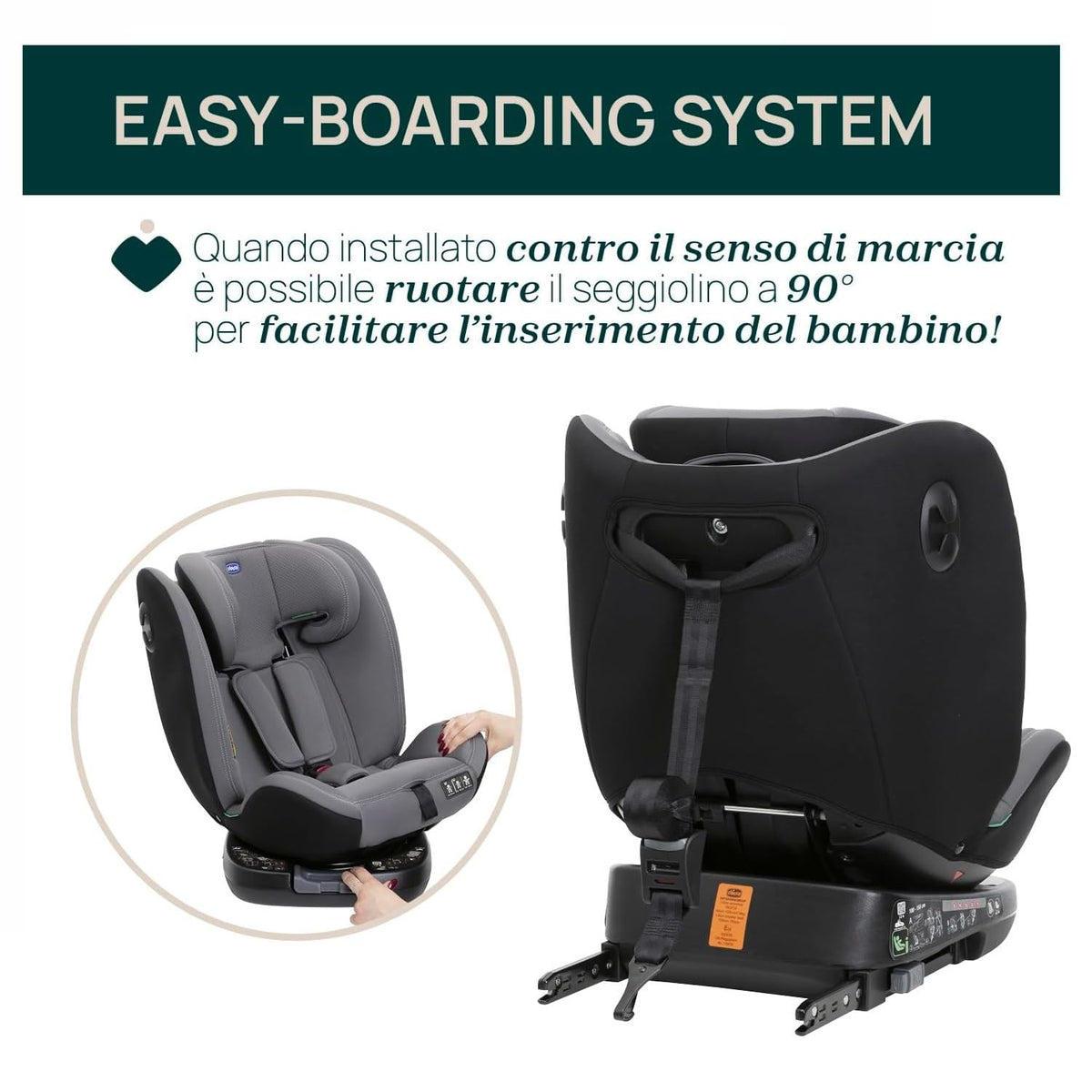 Chicco Unico Evo I-Size car seat, 0–36 kg, rotating Isofix 360°