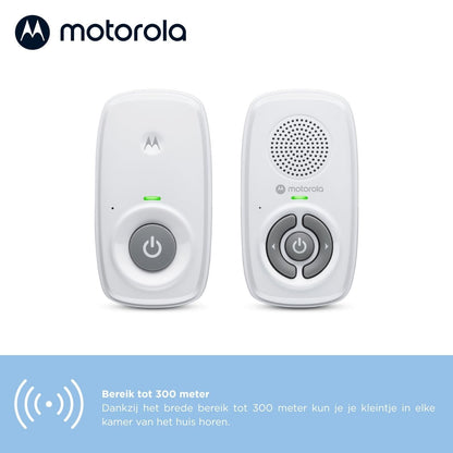 Motorola Nursery AM21 audio baby monitor with DECT technology, white
