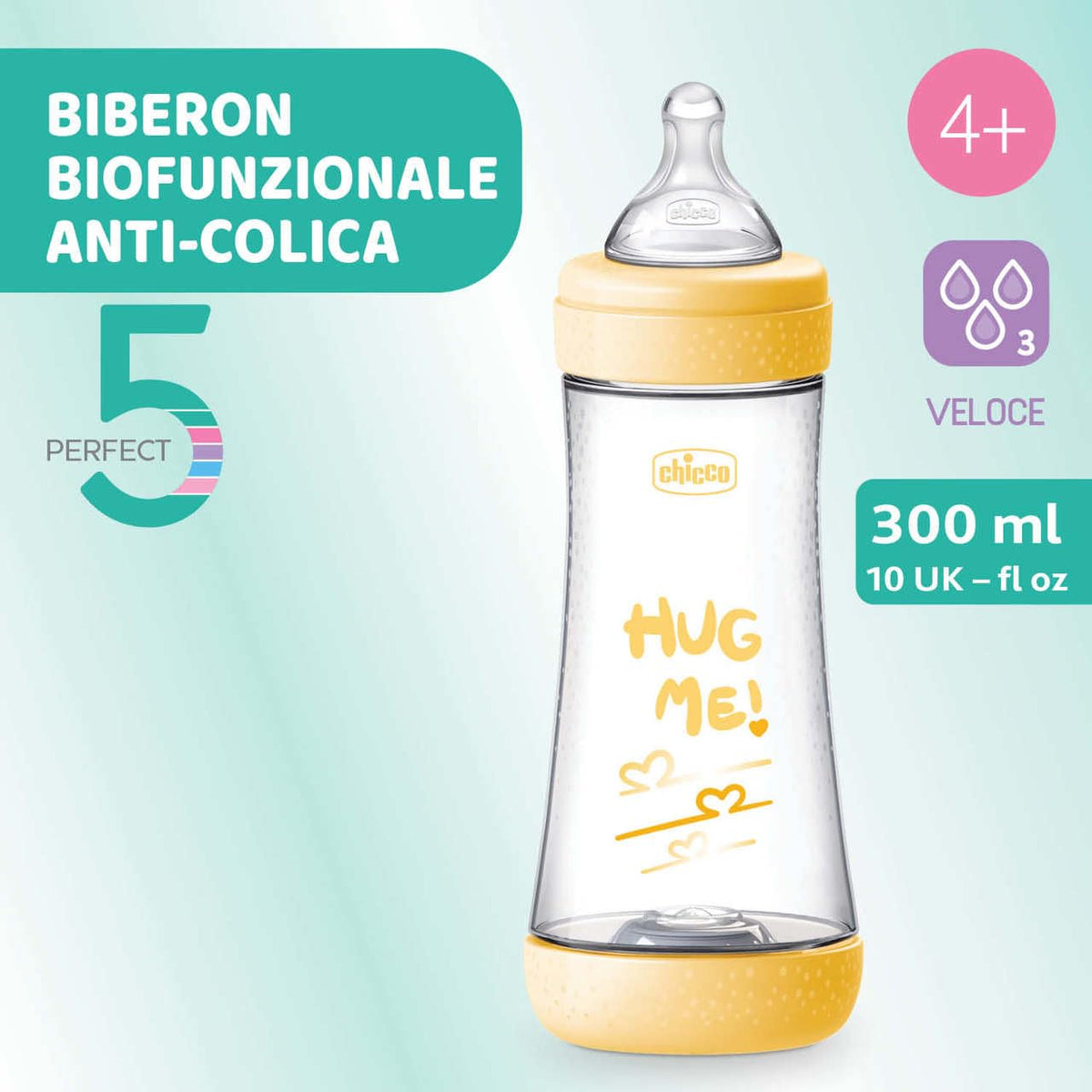 Chicco Perfect 5 lutipudel, silikoonist lutt, 300 ml