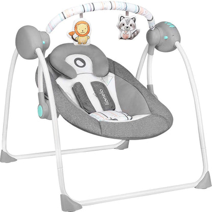 Lionelo Ruben electric baby rocker, up to 9 kg, grey-turquoise