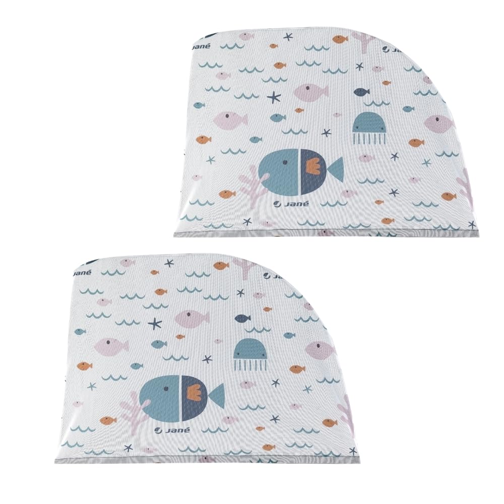 Jané car curtain set, with UV and insect protection, 2 pcs, size L, ocean-themed