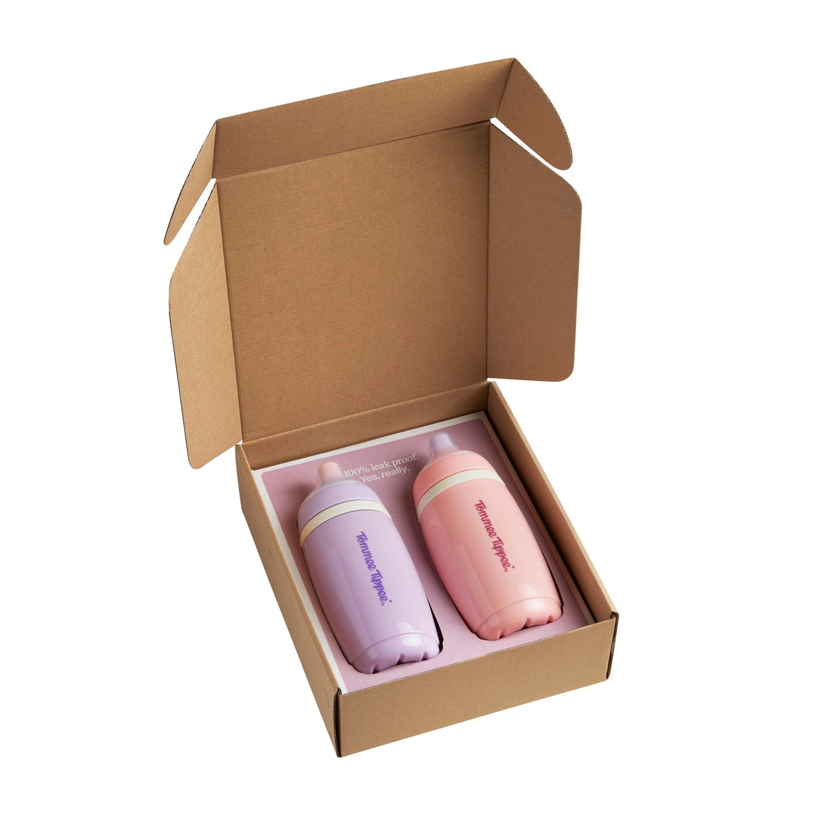 Tommee Tippee isoleeritud joogitass nokaga 266 ml, 2 tk, roosa ja lilla, 12+ kuud