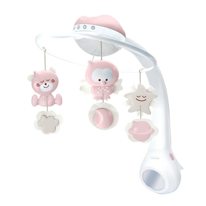 Infantino 3-in-1 projector music crib carousel Dusty Rose
