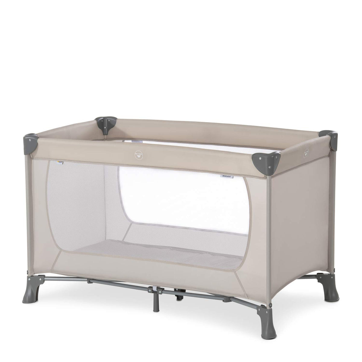 hauck Dream N Play reisivoodi ja mänguaedik, kokkupandav, 120×60 cm, beež (Beige)