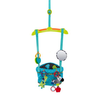 Bright Starts Bounce 'n Spring Deluxe door bouncer for baby, with toys