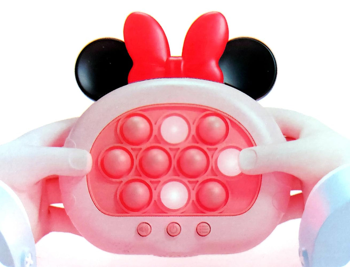 Elektronic Pop It IQ skill game with mouse ears and light buttons, suitable from 3 years old