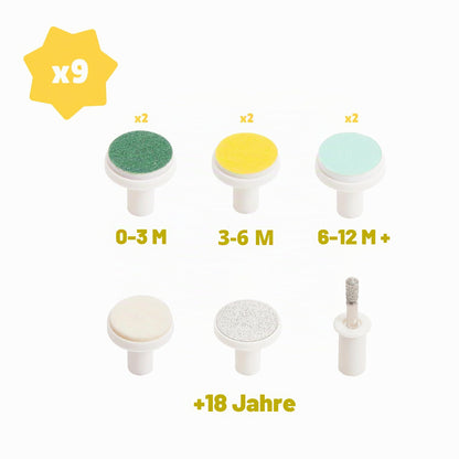 Badabulle elektriline beebi küüneviil B032005, roheline, 6 otsikuga