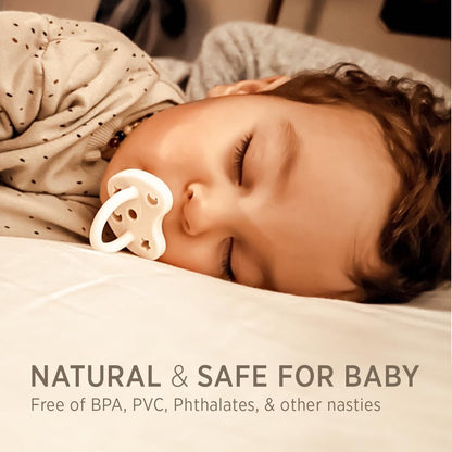 HEVEA natural rubber symmetrical pacifier, 3–36 months, 1 pc – Milky White