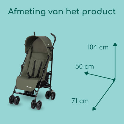 Bebeconfort Rainbow stroller, foldable and lightweight, Mineral Green