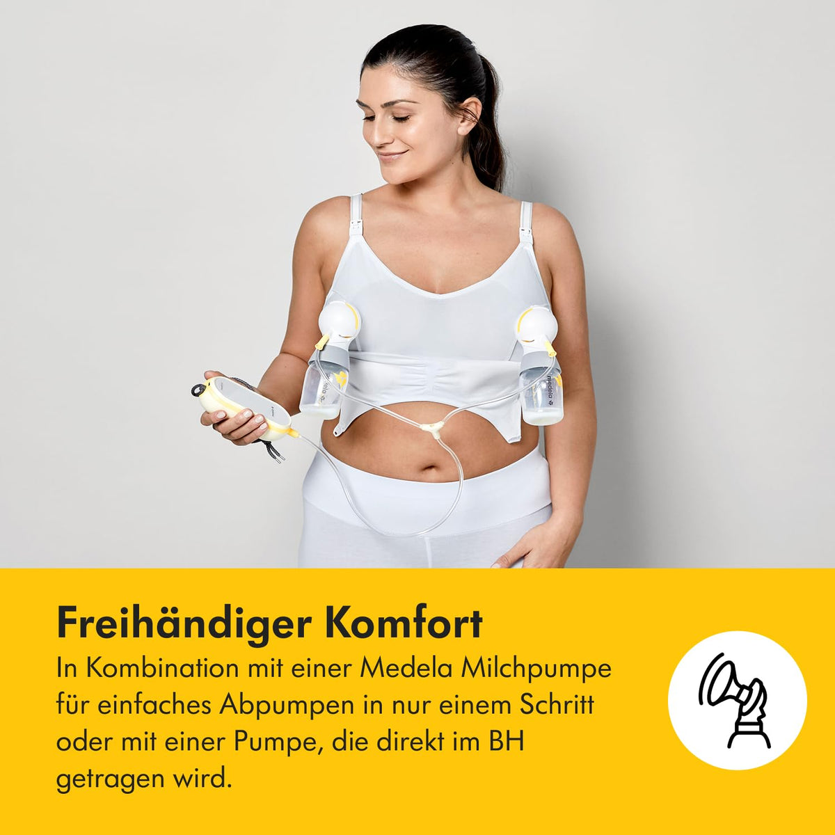 Medela 3-in-1 imetamis- ja pumpamisrinnahoidja, valge