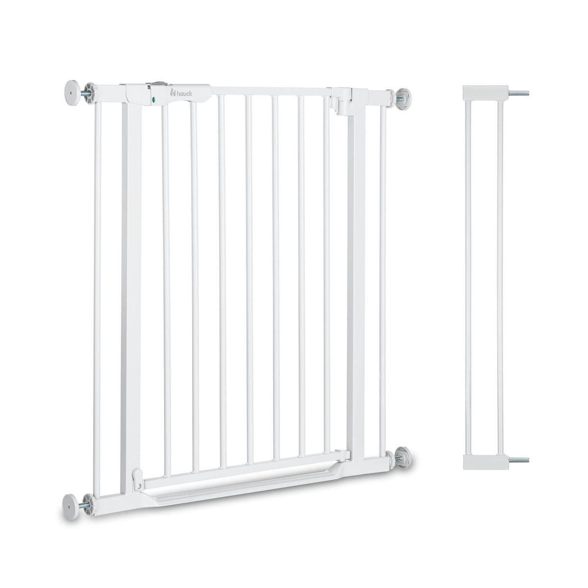 hauck turvavärav Clear Step Autoclose 2, White, 84-89 cm, 9 cm pikendus