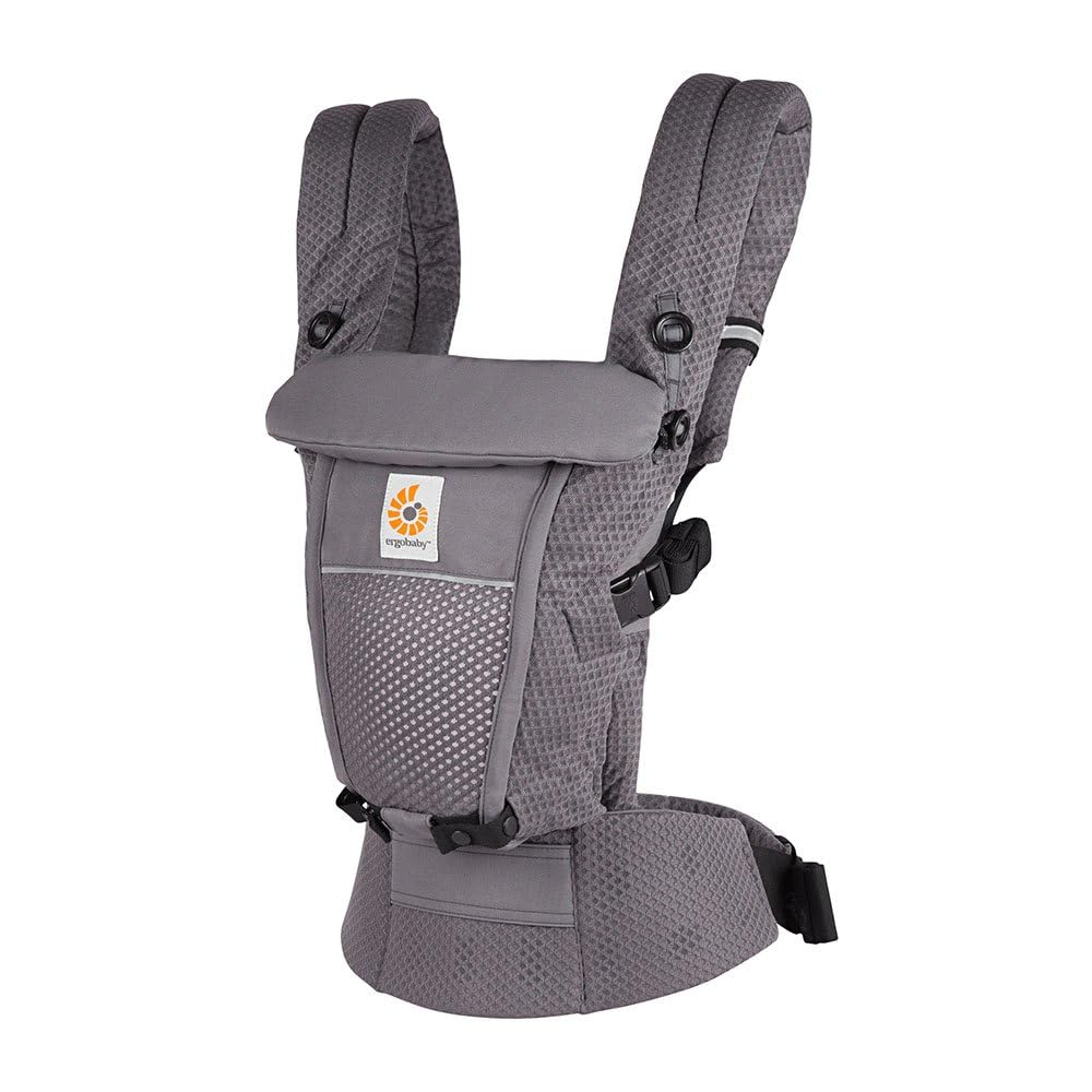 Ergobaby Adapt baby carrier for newborns, 3 carrying positions, SoftFlex Mesh, Graphite Grey