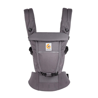 Ergobaby Adapt baby carrier for newborns, 3 carrying positions, SoftFlex Mesh, Graphite Grey