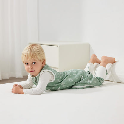 Duomiaomiao unisex baby sleeping bag with legs, size L, cotton, spring/summer (2 pcs)