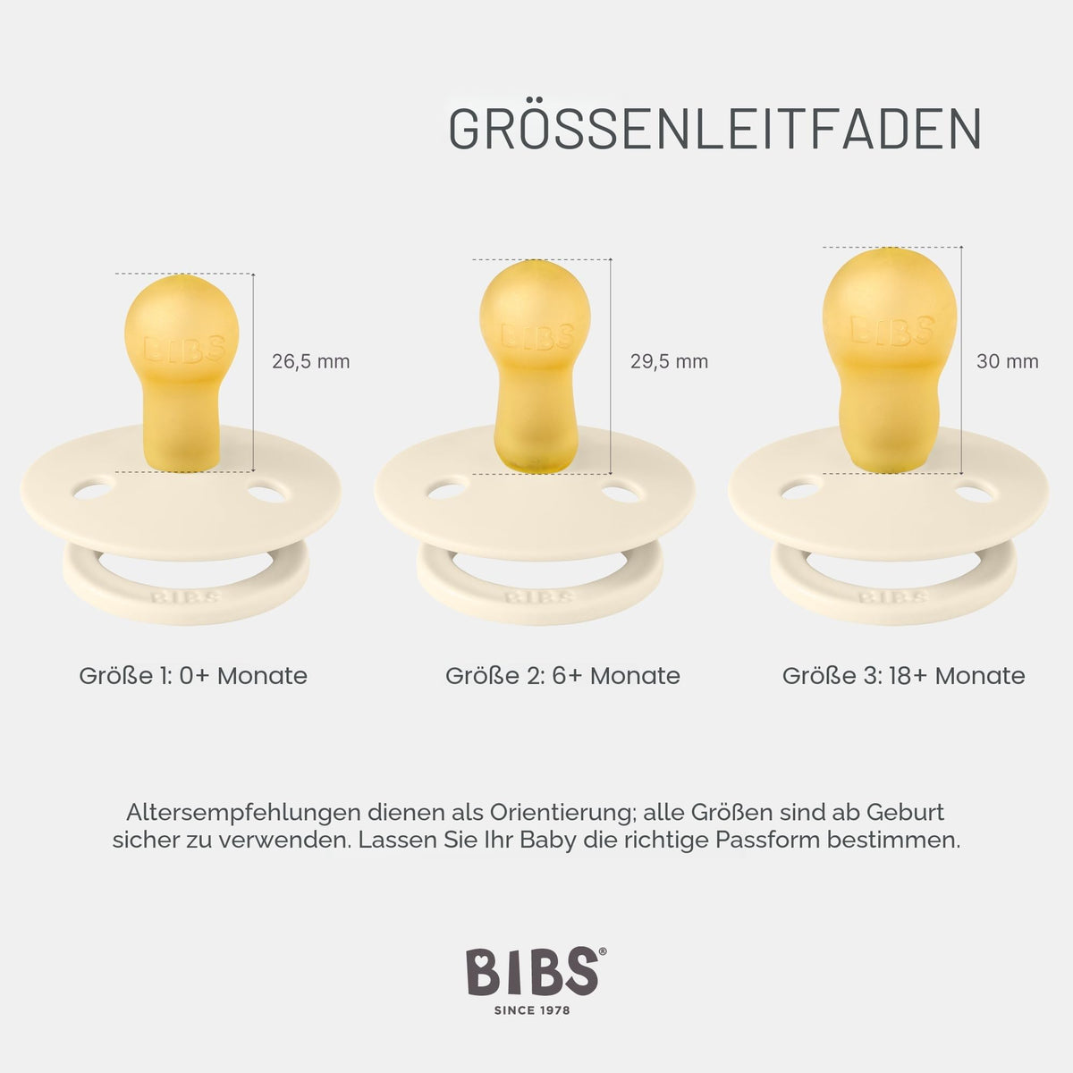 BIBS Colour lateksist lutt suurus 1 (0+ kuud), kreemjas/helesinine (Vanilla/Cornflower), 2 tk