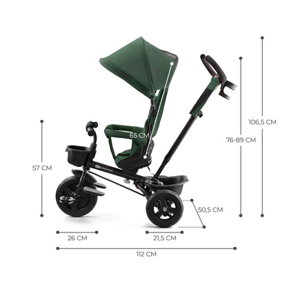Kinderkraft AVEO foldable tricycle for 9 months – 5 years, green
