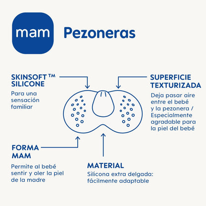 MAM Ultra Soft silicone nipple shields, size 1, 2 pcs