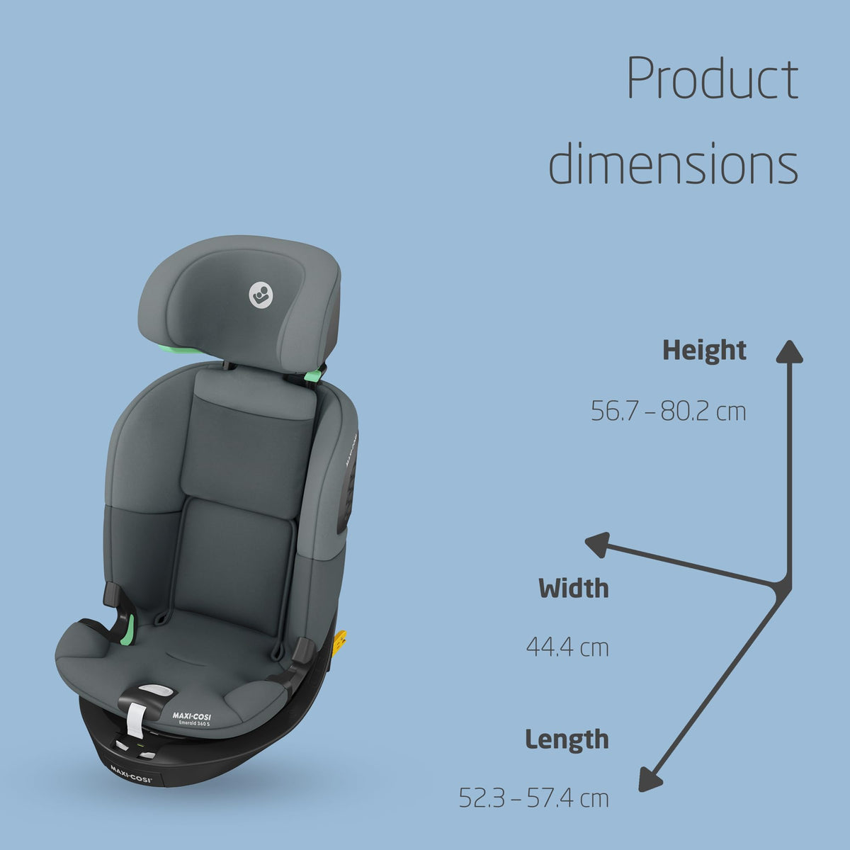 Maxi-Cosi Titan S i-Size car seat, 76–150 cm, Tonal Graphite