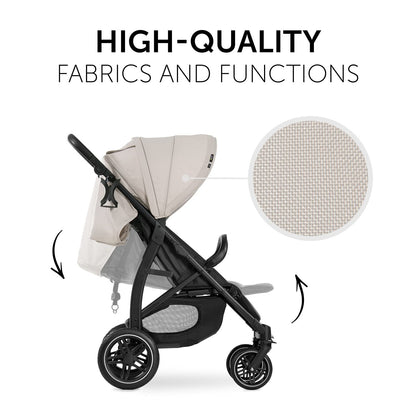 Hauck Rapid 4D lightweight stroller, classic beige, up to 25 kg