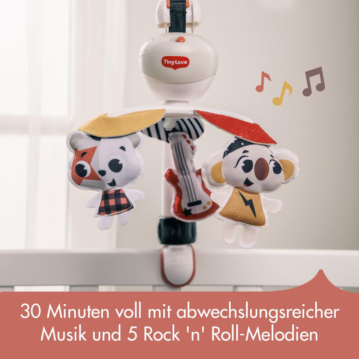 Tiny Love kaasaskantav muusikaline voodikarussell 3-in-1 Tiny Rockers, 0+ kuud