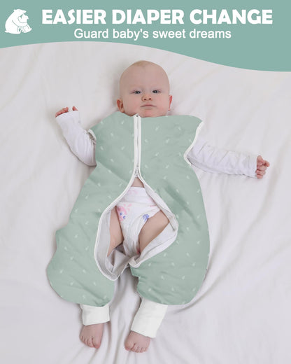 Lictin summer baby sleeping bag with legs, 0.5 TOG, 100% cotton, for 3–4 year olds