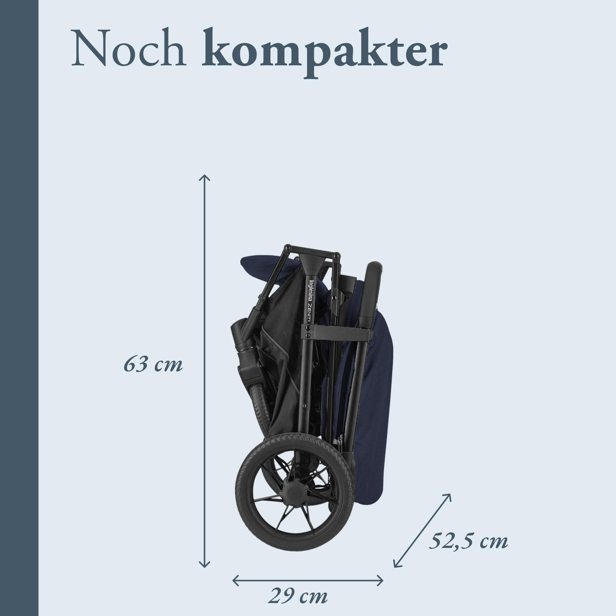 Inglesina Zenit 2 jalutuskäru Polar Blue, kompaktne ja kerge, kuni 22 kg