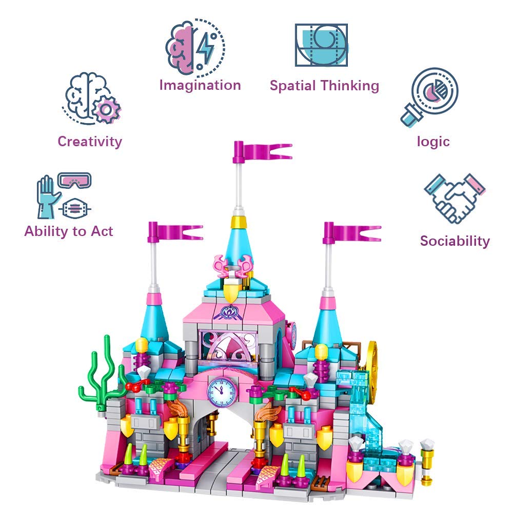 VATOS 568-piece princess castle building block set, 25 models, for children aged 6–12 years