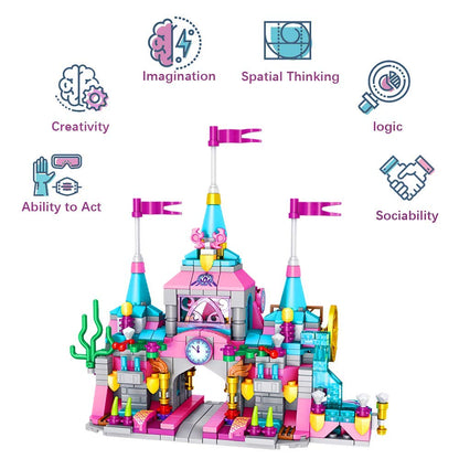 VATOS 568-piece princess castle building block set, 25 models, for children aged 6–12 years