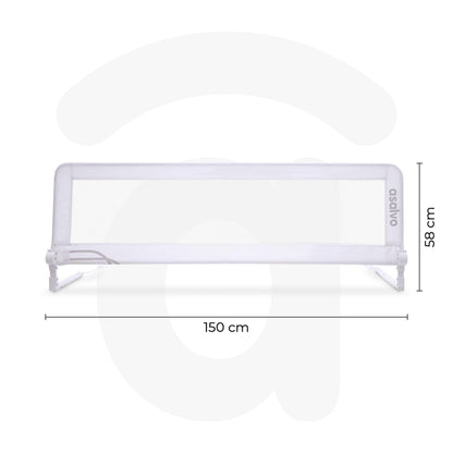 Asalvo 2-in-1 bed rail, white, 150cm