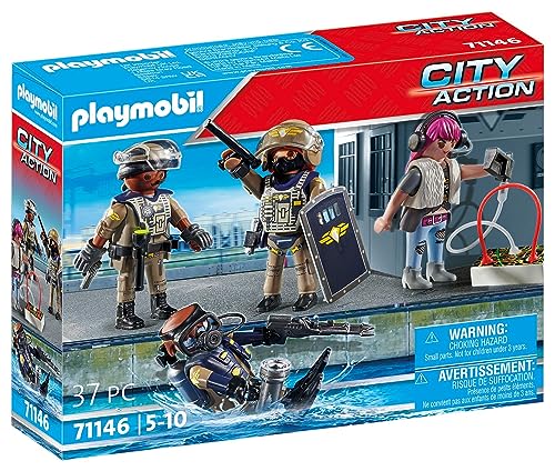 Playmobil City Action politsei eriüksuse mängukomplekt SWAT-sukeldujatega (71146)