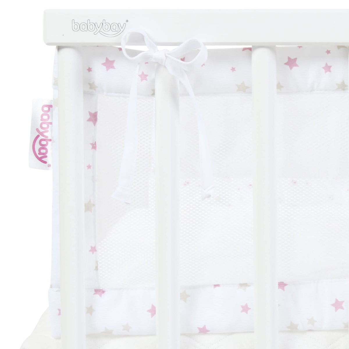 babybay voodipehmendus mudelitele Maxi, Boxspring, Comfort ja Comfort Plus, valge Sand/Berry