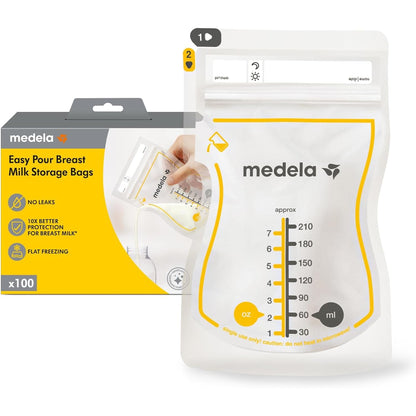 Medela Easy Pour ühekordsed rinnapiima säilituskotid, 210 ml, 100 tk