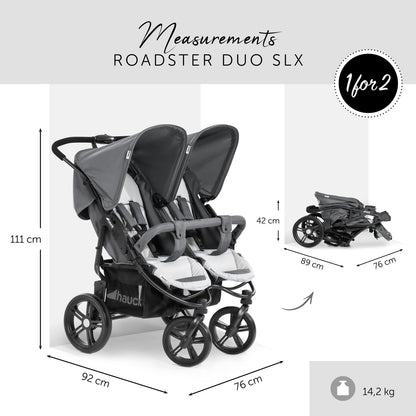 Hauck Roadster Duo SLX double stroller, grey