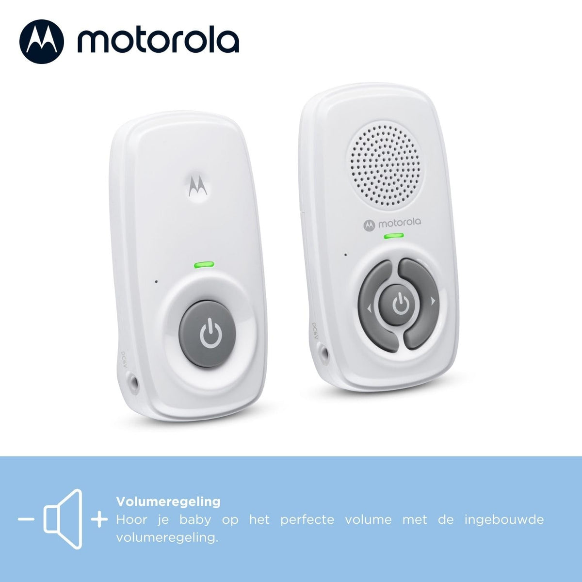 Motorola Nursery AM21 audio baby monitor with DECT technology, white