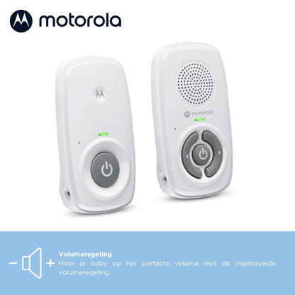 Motorola Nursery AM21 audio baby monitor with DECT technology, white