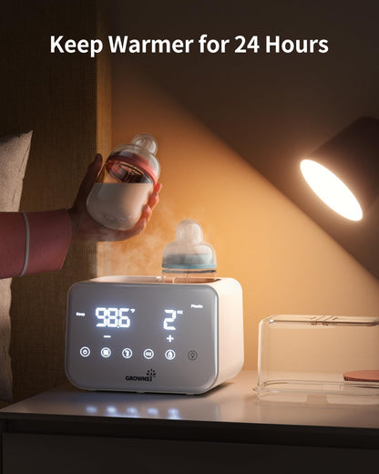 GROWNSY 10-in-1 bottle warmer and sterilizer, white